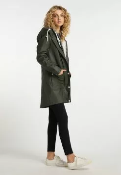 Manteaux De Pluie Manteau Fonctionnel Femme Kaki -Magasin Vintage Dreimaster 0073bc263e78b674e79f0602eabf4097