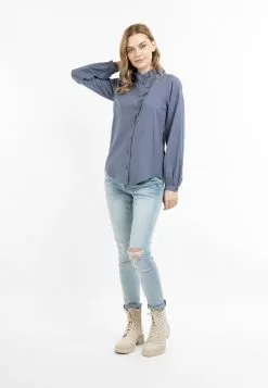 DreiMaster Vintage Chemisiers Chemisier Femme Bleu-gris -Magasin Vintage Dreimaster 00e9c41f2b8ae426ced37fd8b249ebab