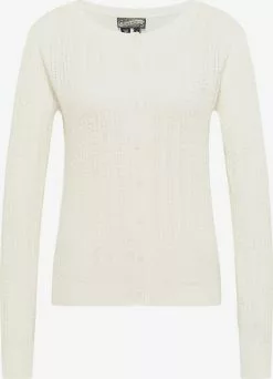 DreiMaster Vintage Gilets Cardigan Femme Blanc Cassé