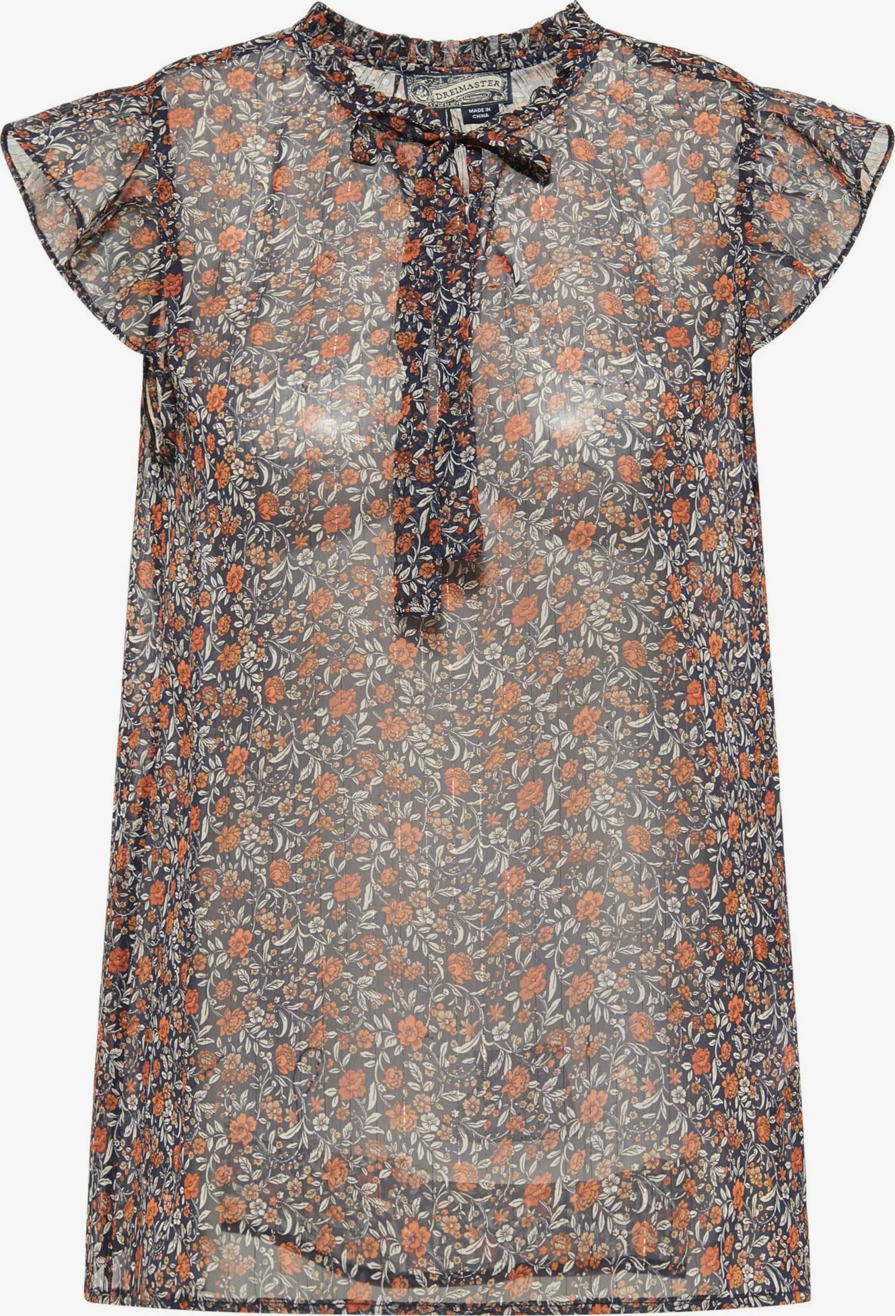 DreiMaster Vintage Blouses à Manches Courtes Chemisier Femme Mélange De Couleurs 1 DreiMaster Vintage Blouses à Manches Courtes Chemisier Femme Mélange De Couleurs