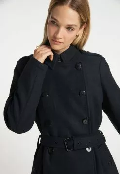 Trenchs Manteau Mi-saison Femme Bleu Outremer -Magasin Vintage Dreimaster 058bfb4ba09713683770b6944f32d53e