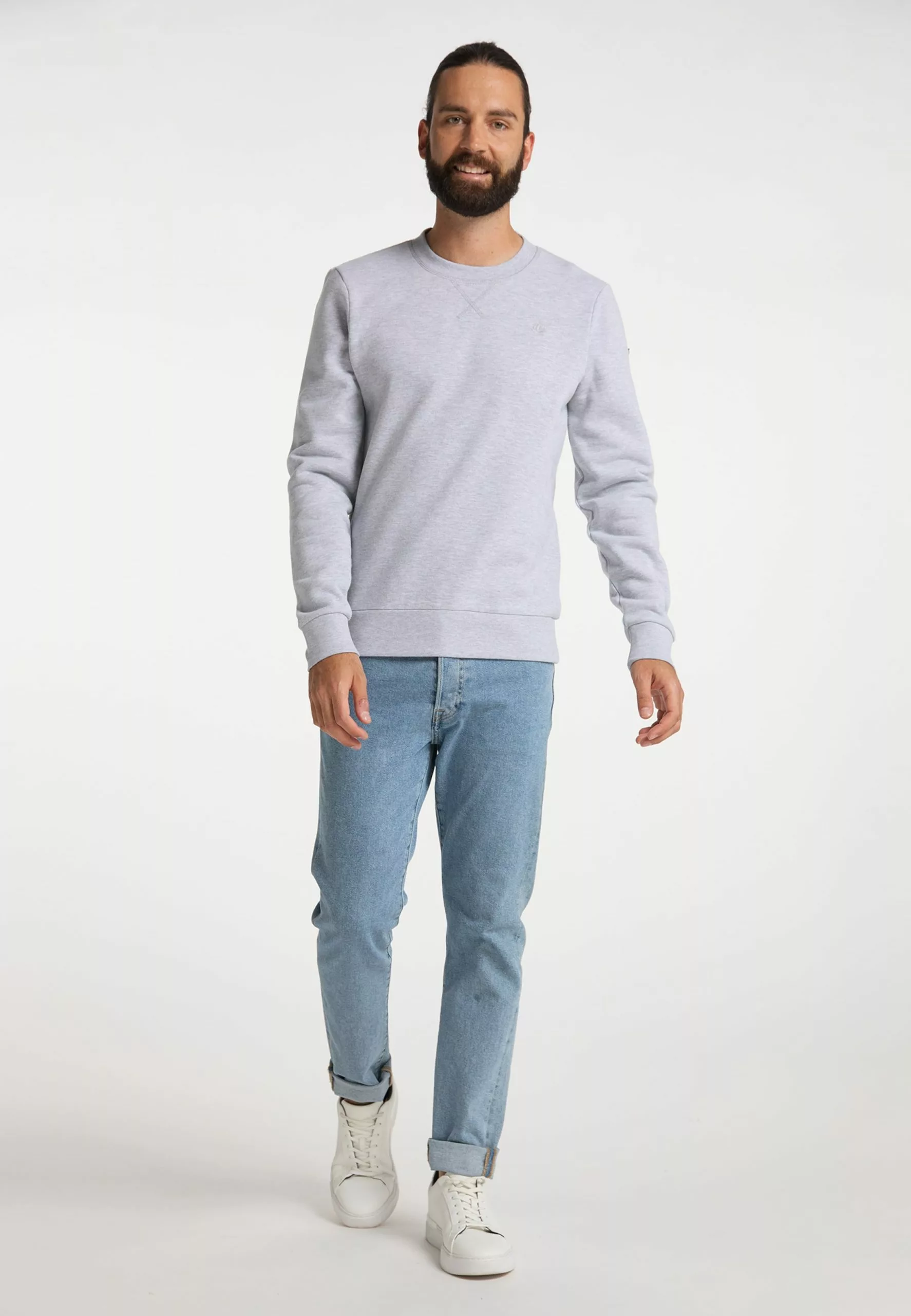 DreiMaster Vintage Sweatshirts Sweat-shirt Homme Gris Clair 4 DreiMaster Vintage Sweatshirts Sweat-shirt Homme Gris Clair – Image 4