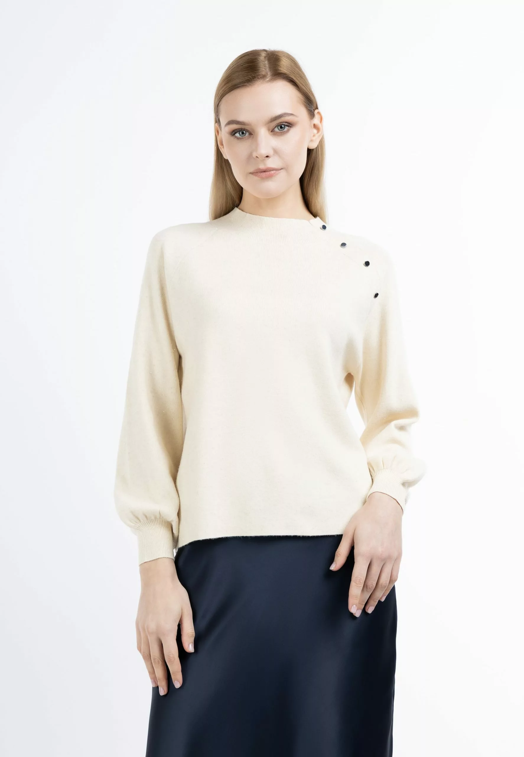 Pulls Maille Fine Pull-over Femme Ivoire 2 Pulls Maille Fine Pull-over Femme Ivoire – Image 2