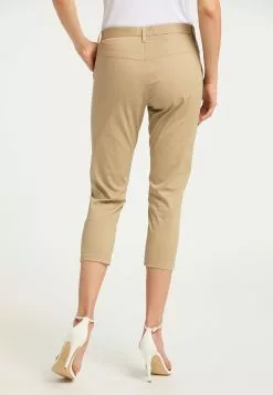 Pantacourts Coupe Slim Pantalon Femme Sable -Magasin Vintage Dreimaster 079d2b9002b038610e81fa5b322583e5