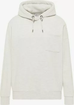 DreiMaster Vintage Sweats à Capuche Sweat-shirt Homme Blanc Chiné