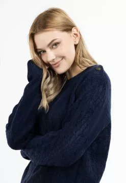 DreiMaster Vintage Pulls Maille Fine Pull-over Zitha Femme Marine -Magasin Vintage Dreimaster 08d7ceec51281072d588ba617025403d