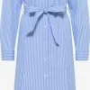 Robes Fluides Robe-chemise Femme Bleu Clair