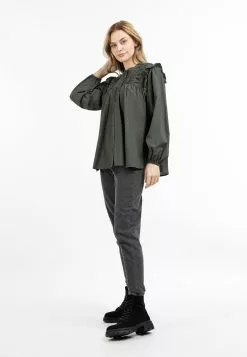 DreiMaster Vintage Blouses Et Tuniques Chemisier Femme Kaki -Magasin Vintage Dreimaster 09dcf22304d64a281919b69efc44cefe