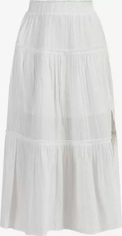 DreiMaster Vintage Jupes Midi Jupe Femme Blanc Cassé