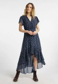 DreiMaster Vintage Robes Longues Robe Femme Marine -Magasin Vintage Dreimaster 0bd29fc341010af248a58d6baa2d1871