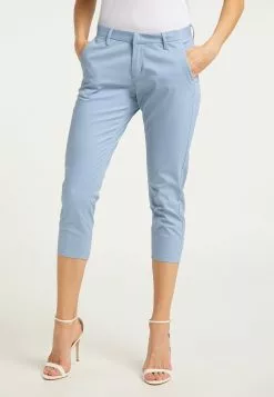Pantalons En Toile Coupe Slim Pantalon Femme Bleu Clair -Magasin Vintage Dreimaster 0da96a4880d4ee0beae14235f299a767