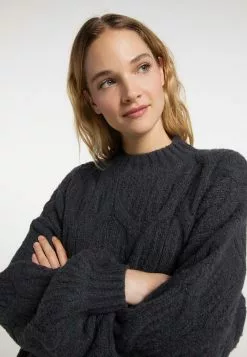 DreiMaster Vintage Pulls Basiques Pull-over Femme Gris Foncé -Magasin Vintage Dreimaster 0e31731b3e18ec687ed90300f1f6f73f