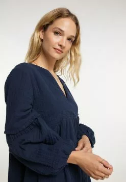 DreiMaster Vintage Robes Midi Robe Femme Marine -Magasin Vintage Dreimaster 0fd740e91201eb10abe0721cadf18c4b