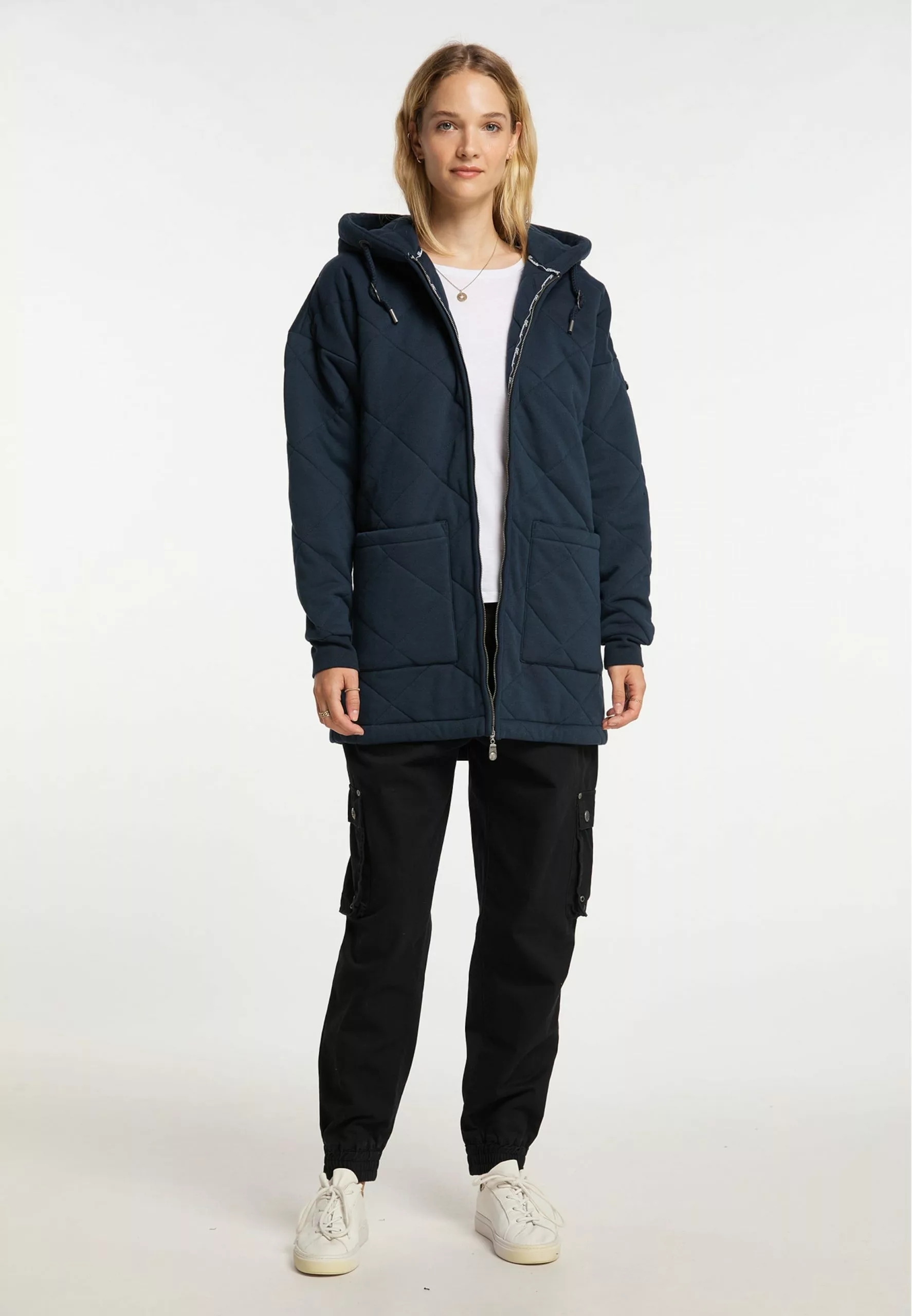 DreiMaster Vintage Sweats Zippés Veste De Survêtement Femme Marine 4 DreiMaster Vintage Sweats Zippés Veste De Survêtement Femme Marine – Image 4