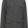 DreiMaster Vintage Parkas Parka D’hiver Homme Noir Chiné