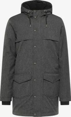 DreiMaster Vintage Parkas Parka D’hiver Homme Noir Chiné