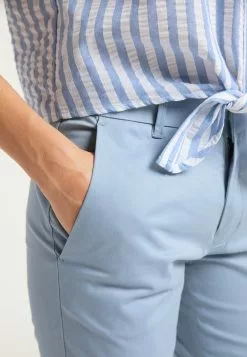 Pantalons En Toile Coupe Slim Pantalon Femme Bleu Clair -Magasin Vintage Dreimaster 1179437db0c9f9f91ac293d7722fe32f