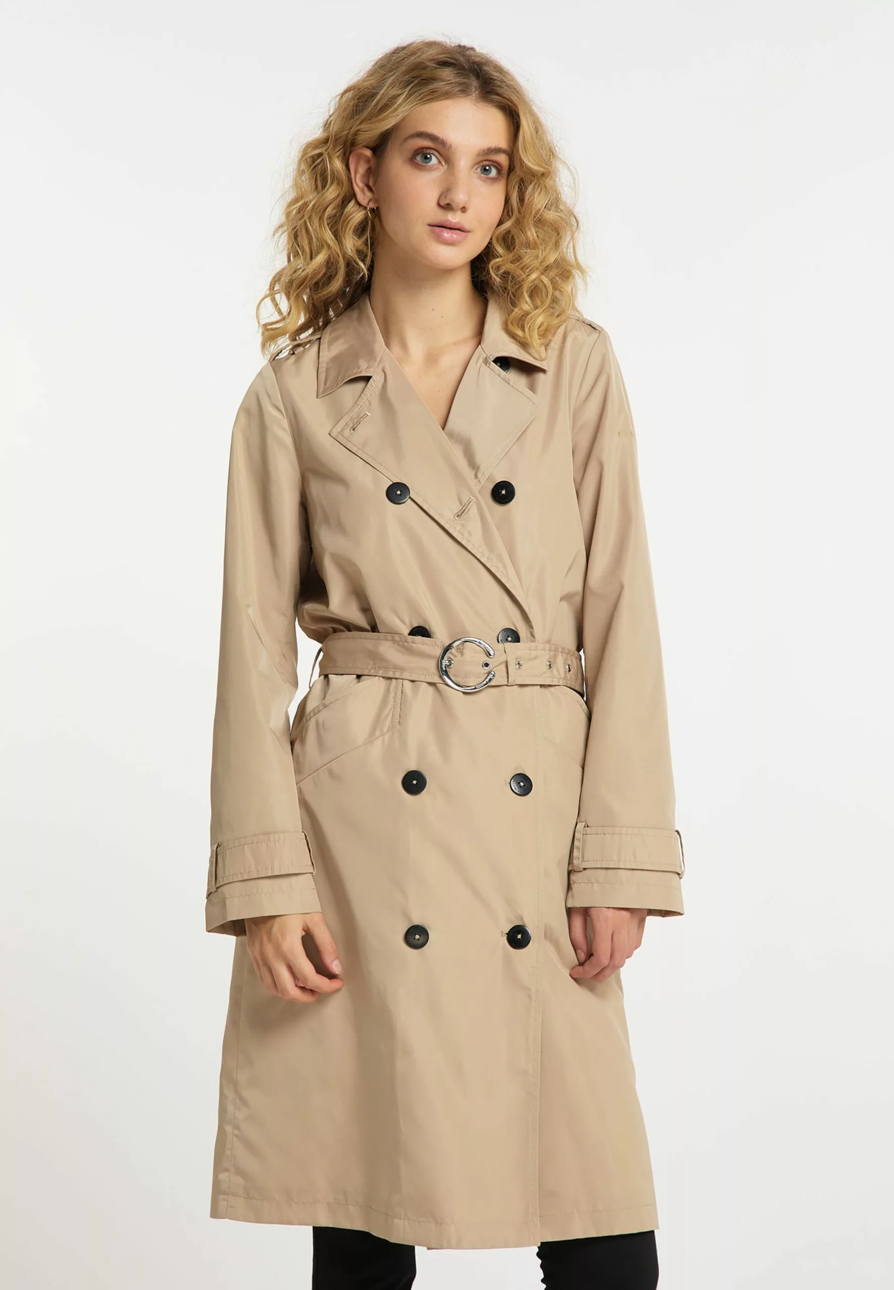 Trenchs Manteau Mi-saison Femme Beige 2 Trenchs Manteau Mi-saison Femme Beige – Image 2