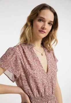 Robes Dété Coupe Slim Robe D’été Femme Beige -Magasin Vintage Dreimaster 1790623a5e361fcef188896684c5cc13