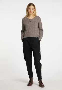 DreiMaster Vintage Pulls Maille Fine Pull-over Femme Taupe -Magasin Vintage Dreimaster 19ca0852b2430d8ebc5d29387bd32683