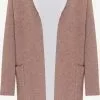 Gilets Cardigan Femme Marron
