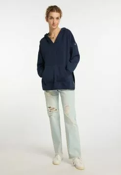 DreiMaster Vintage Sweats à Capuche Sweat-shirt Femme Bleu Marine -Magasin Vintage Dreimaster 1db27a64a405735adc59181b8146e724