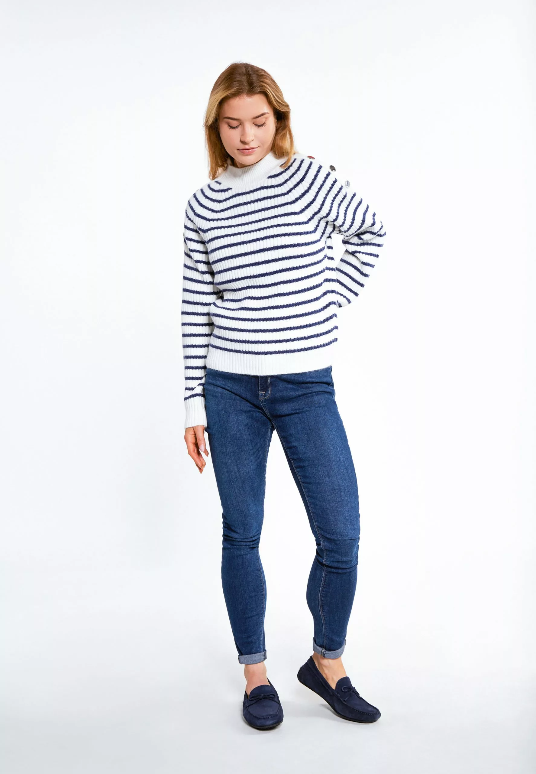 Pulls Maille Fine Pull-over Femme Blanc Cassé 4 Pulls Maille Fine Pull-over Femme Blanc Cassé – Image 4