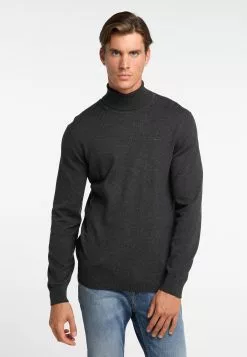 Pulls à Col Roulé Pull-over Homme Gris Foncé -Magasin Vintage Dreimaster 24ba6af72bb2e37a65a50ee9d46d9f66