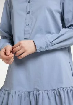 Robes Fluides Robe-chemise Femme Bleu Fumé -Magasin Vintage Dreimaster 2544b557d5138626bf7189db28a55e8a