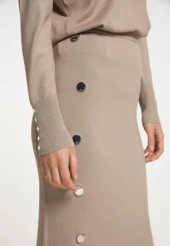 Jupes Midi Jupe Femme Taupe -Magasin Vintage Dreimaster 2652af2d1dcbb83a60a7eef083787512