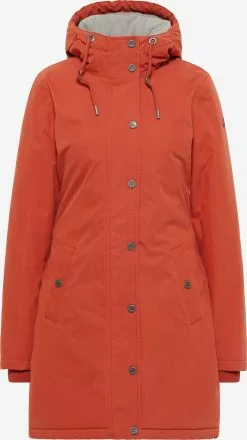 DreiMaster Vintage Manteaux De Pluie Manteau Fonctionnel Femme Rouge Orangé