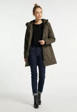 DreiMaster Vintage Parkas Parka Mi-saison Femme Kaki -Magasin Vintage Dreimaster 27478c78edd71d8c5096fe4e28a42e7f