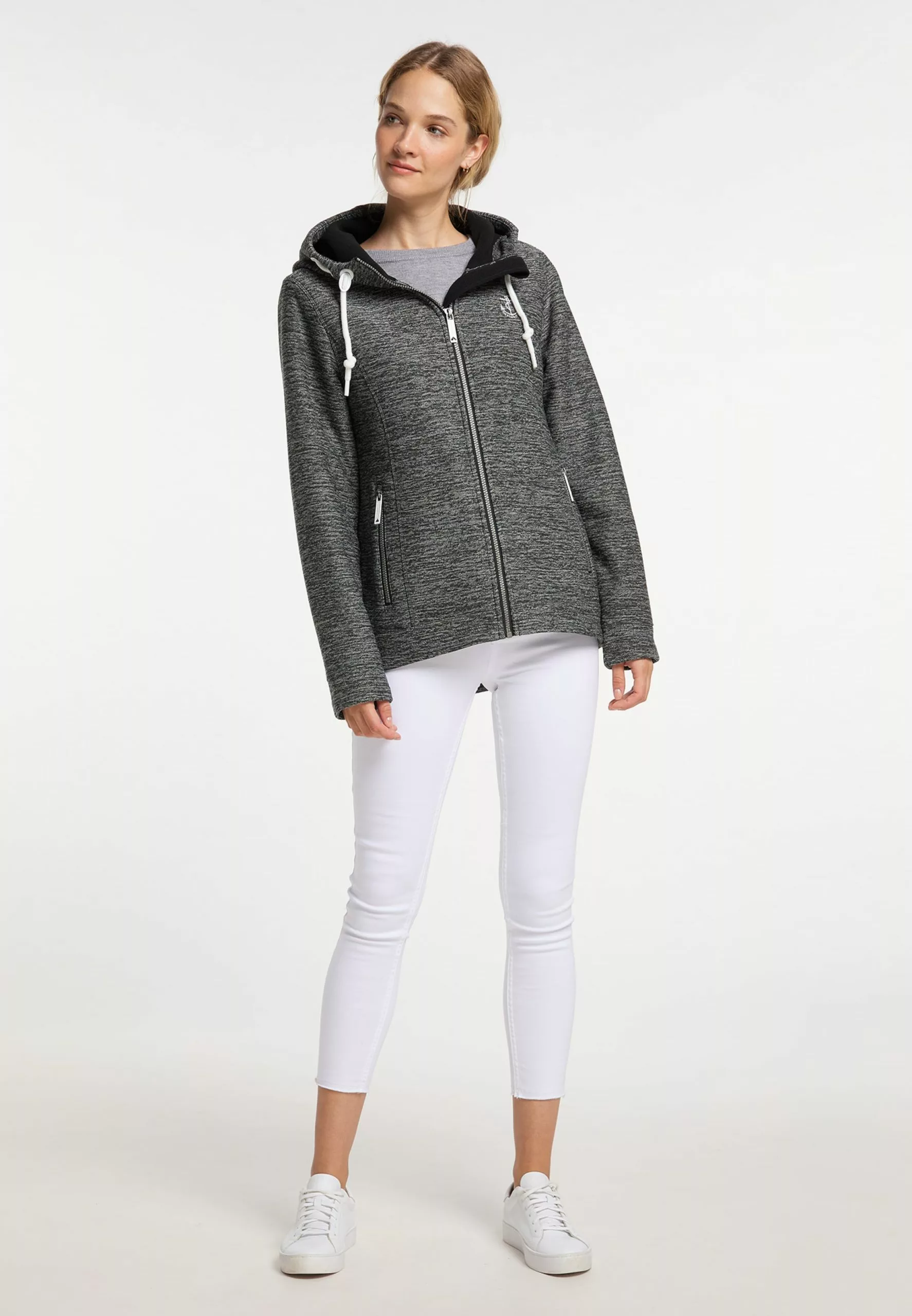 Vestes Dextérieur Veste En Polaire Femme Gris / Gris Chiné 4 Vestes Dextérieur Veste En Polaire Femme Gris / Gris Chiné – Image 4