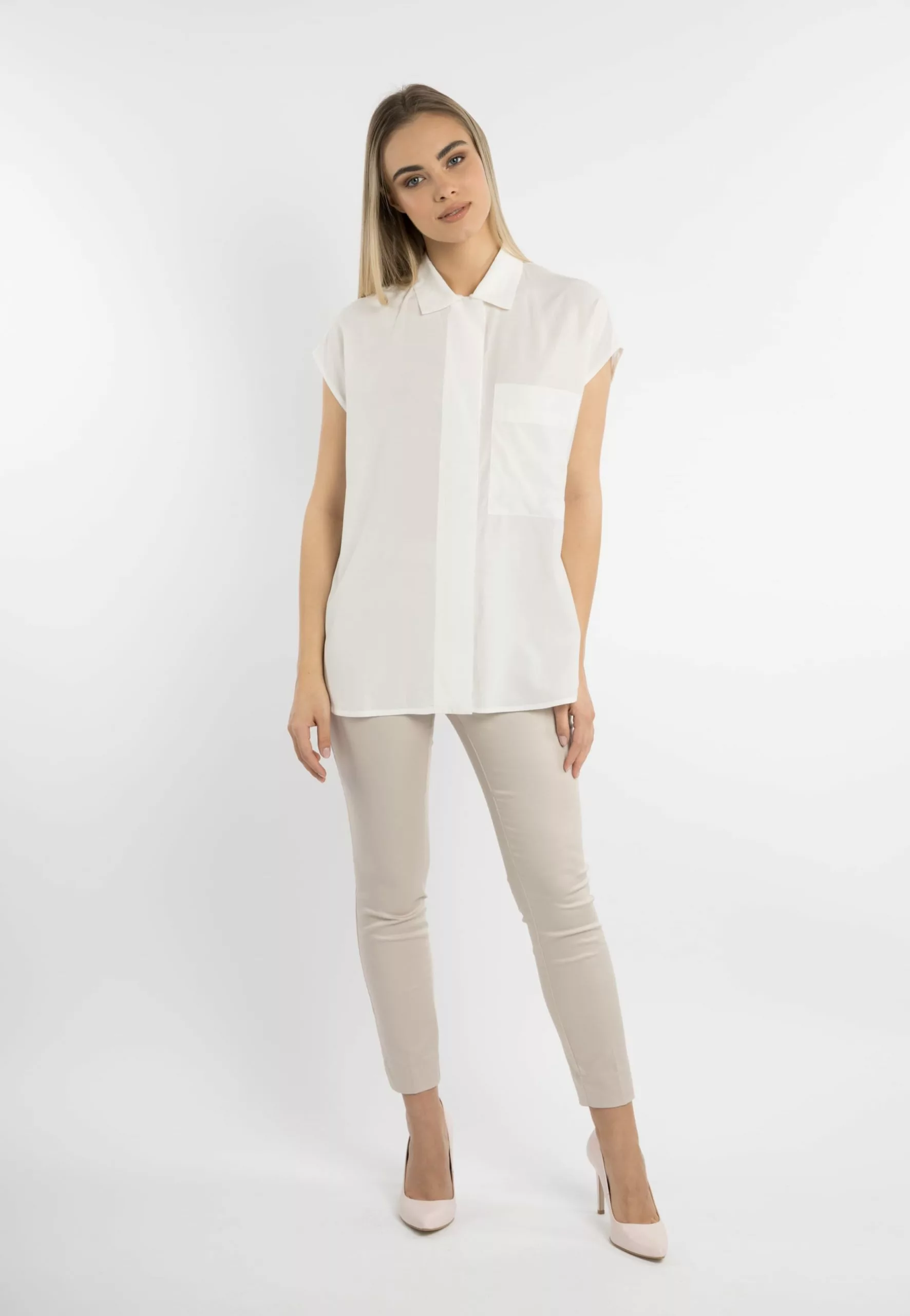 Blouses Chemisier Femme Blanc Cassé 4 Blouses Chemisier Femme Blanc Cassé – Image 4