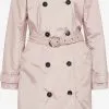 Trenchs Manteau Mi-saison Femme Rose Clair
