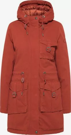 DreiMaster Vintage Parkas Parka D’hiver Femme Rouge