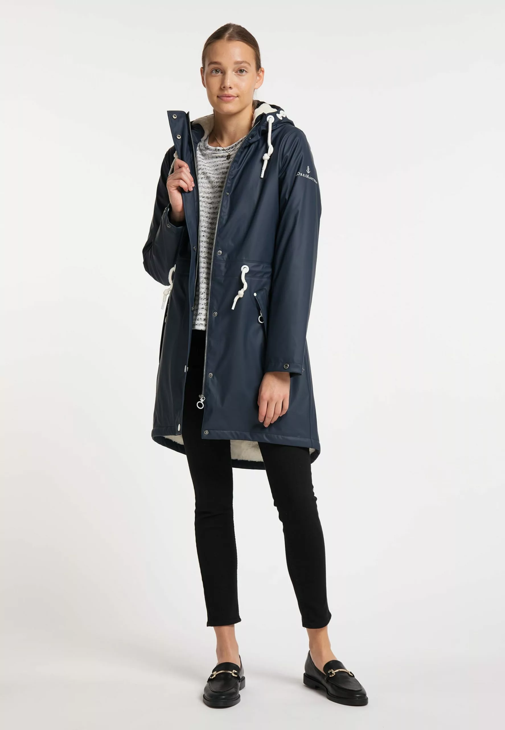 Manteaux De Pluie Manteau Mi-saison Femme Marine 4 Manteaux De Pluie Manteau Mi-saison Femme Marine – Image 4