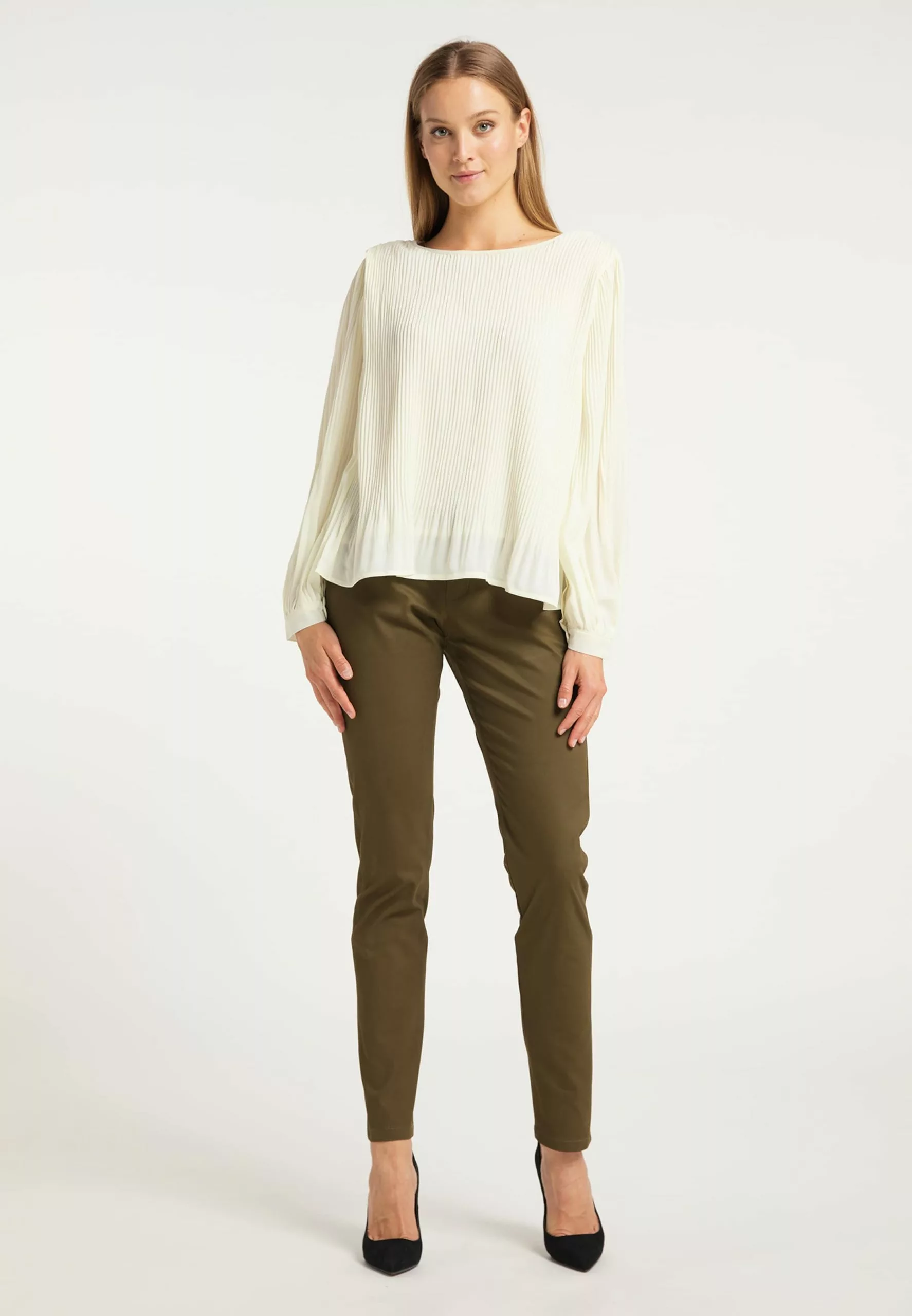 Pantalons En Toile Coupe Slim Pantalon Femme Marron 5 Pantalons En Toile Coupe Slim Pantalon Femme Marron – Image 5