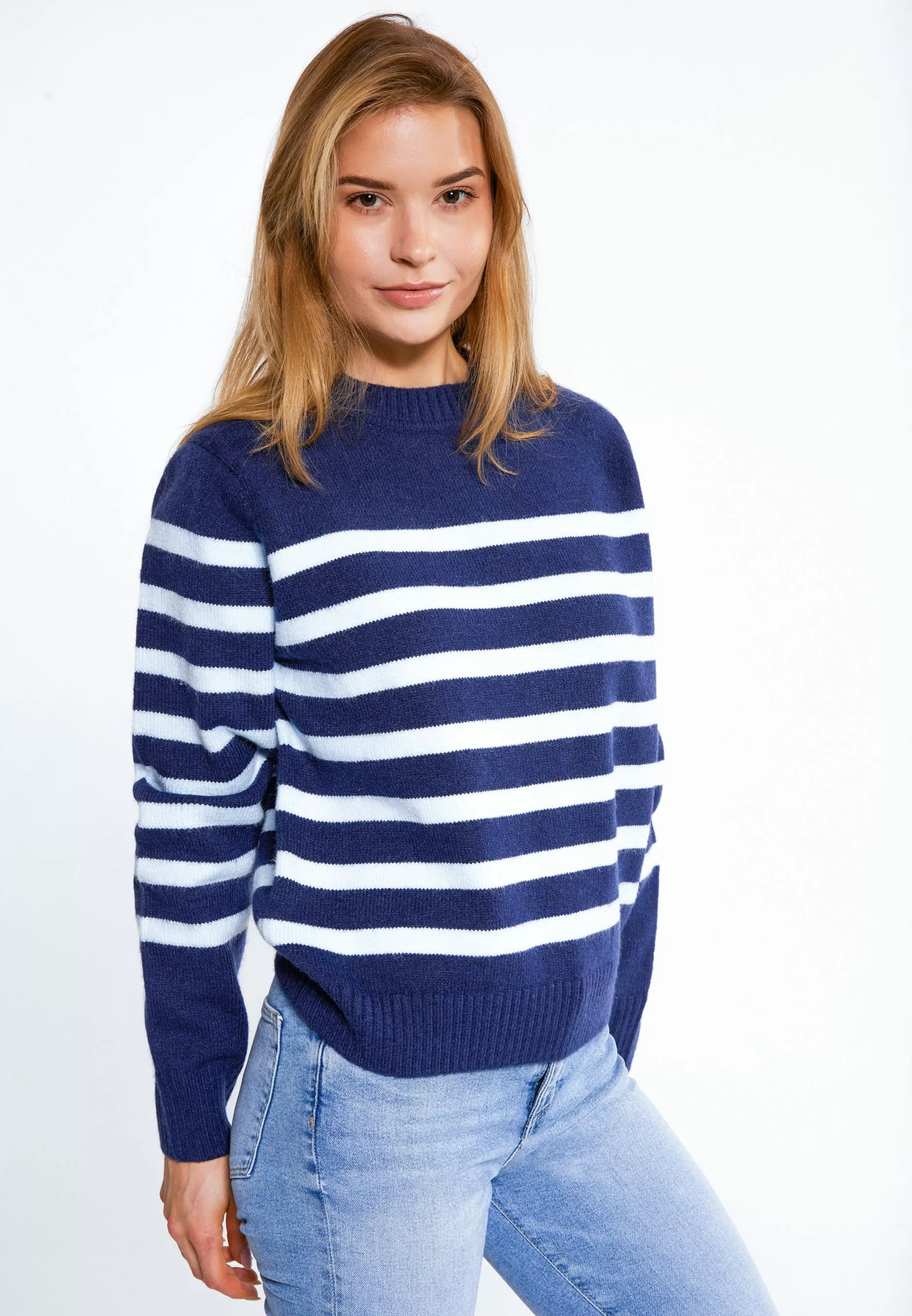 Pulls Maille Fine Pull-over Femme Marine 2 Pulls Maille Fine Pull-over Femme Marine – Image 2