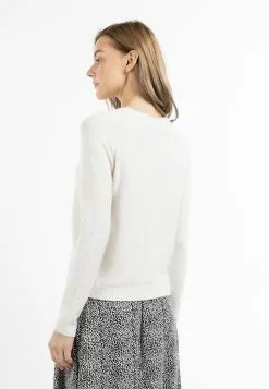 Pulls Basiques Pull-over Markani Femme Blanc Cassé -Magasin Vintage Dreimaster 306f070cfd92d50cd04a24eaf78dcfba