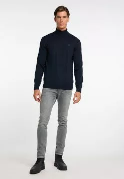 Pulls à Col Roulé Pull-over Markani Homme Bleu Nuit -Magasin Vintage Dreimaster 316c9c17e3abe4928b88433cbd8c1a13