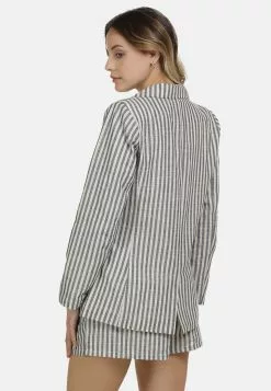 DreiMaster Vintage Blazers Classiques Blazer Femme Gris / Blanc -Magasin Vintage Dreimaster 321b556777a99d6c24f1abb944d89887