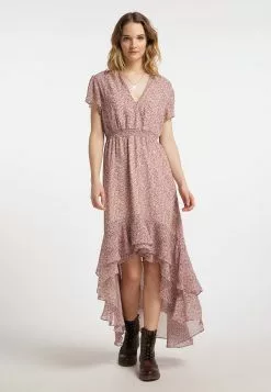 Robes Dété Coupe Slim Robe D’été Femme Beige -Magasin Vintage Dreimaster 326435008ffec6a8983983f2a98177ce