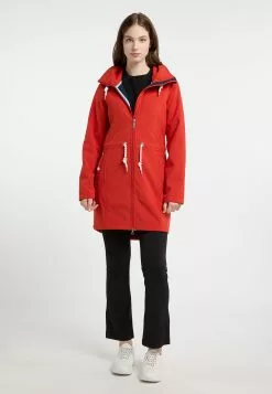 Manteaux De Pluie Manteau Fonctionnel Femme Rouge -Magasin Vintage Dreimaster 32b9575bd713a86a2a9acabf358fbba5