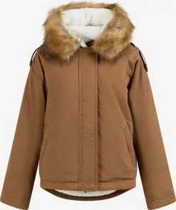 DreiMaster Vintage Vestes Dhiver Veste D’hiver Femme Cognac