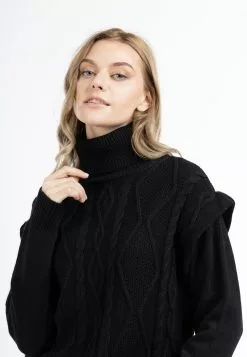 DreiMaster Vintage Pulls à Col Roulé Pull-over Naemi Femme Noir -Magasin Vintage Dreimaster 347509c1f1716854fa0af369a5f459a6
