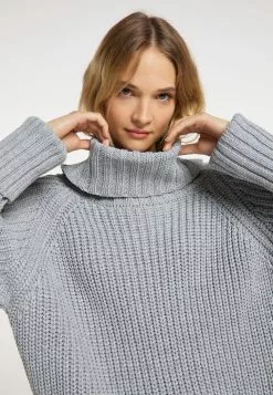 DreiMaster Vintage Pulls à Col Roulé Pull-over Femme Gris Clair -Magasin Vintage Dreimaster 35f91d4d6df3e970f85aa8c98bd6d720