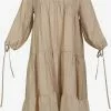 DreiMaster Vintage Robes Dété Robe D’été Femme Noisette