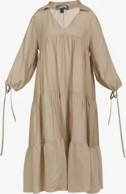 DreiMaster Vintage Robes Dété Robe D’été Femme Noisette