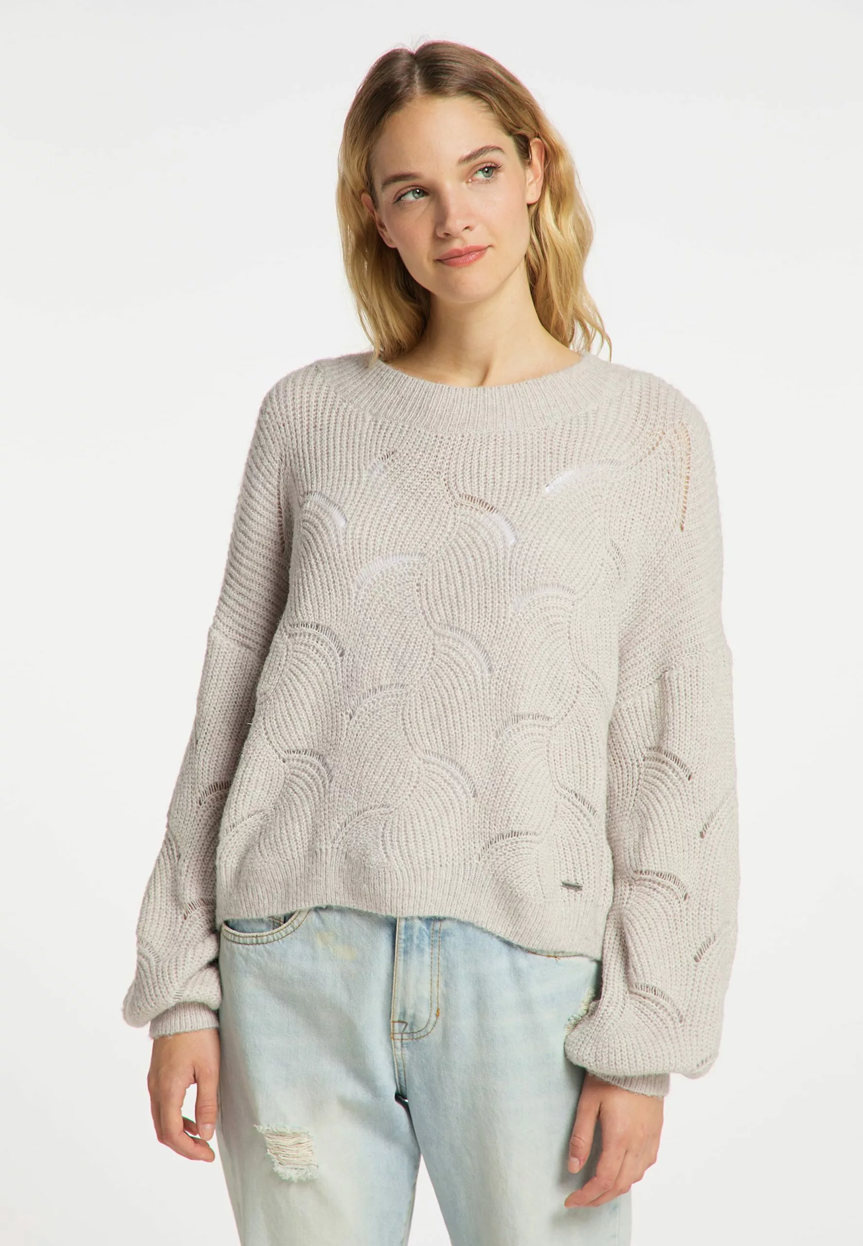 DreiMaster Vintage Pulls Maille Fine Pull-over Femme Beige Clair 2 DreiMaster Vintage Pulls Maille Fine Pull-over Femme Beige Clair – Image 2